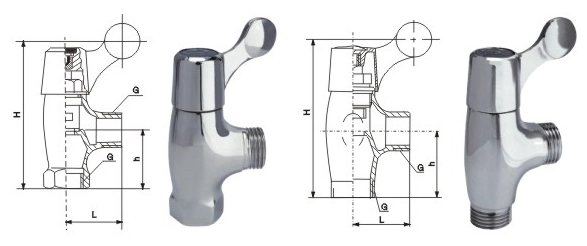 Angle Valve Water Valve Ceramic Brass Triangle Valve